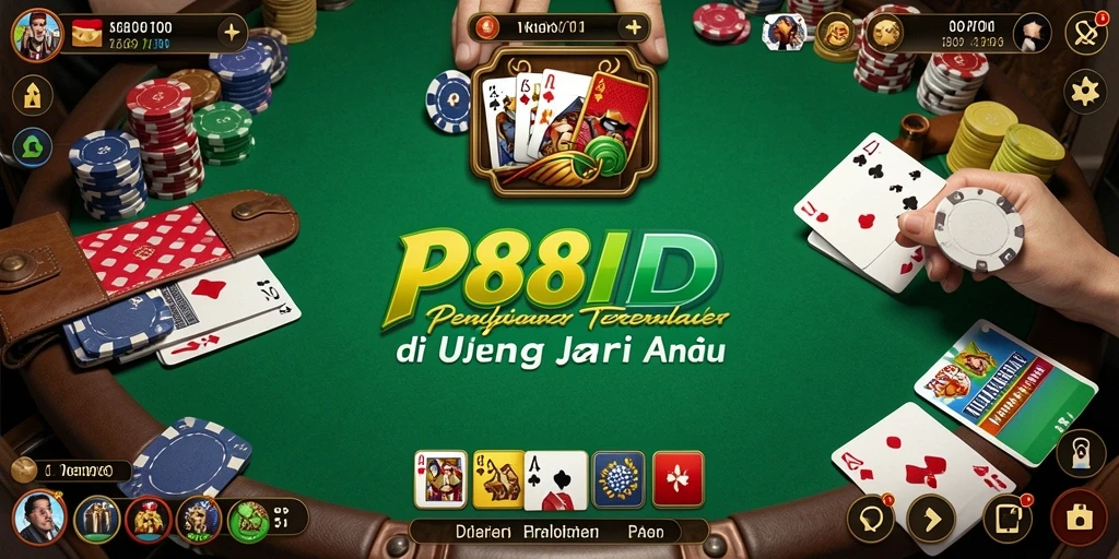 Tampilan gameplay Poker yang seru dan menarik di 88ID.
