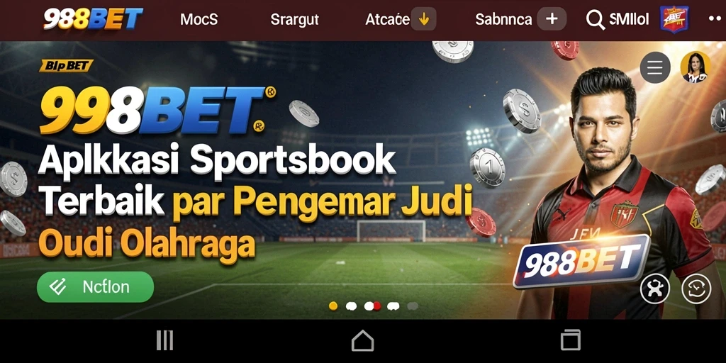 Screenshot utama 988BET menampilkan taruhan olahraga yang seru.