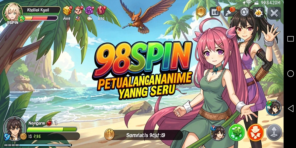 Tampilan gameplay seru dalam 98SPIN dengan karakter Anime khas.