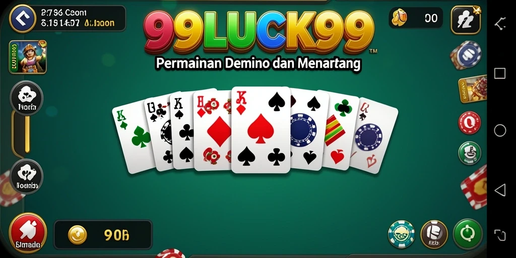 Tampilan gameplay 99LUCK99 menampilkan serunya permainan Domino.