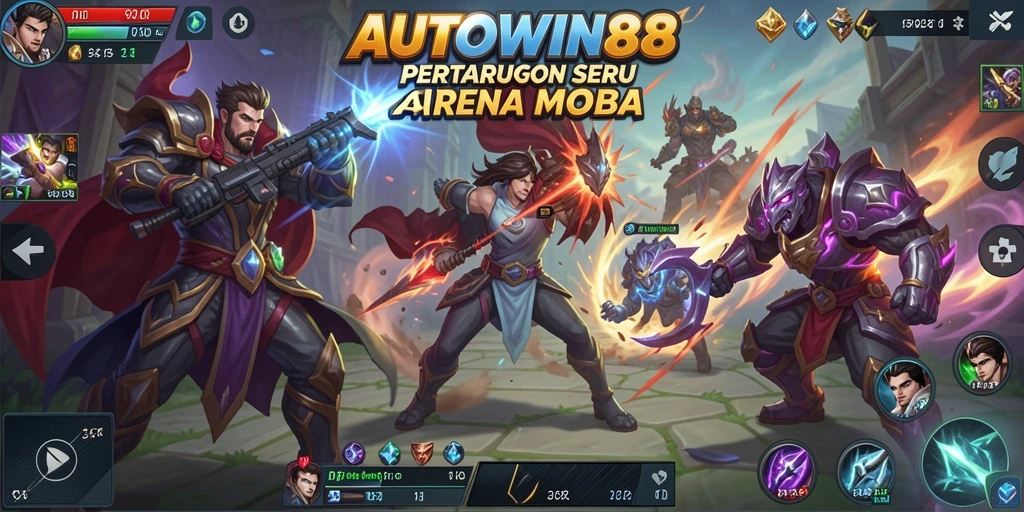 Screenshot gameplay AUTOWIN88 dengan aksi pertarungan seru.