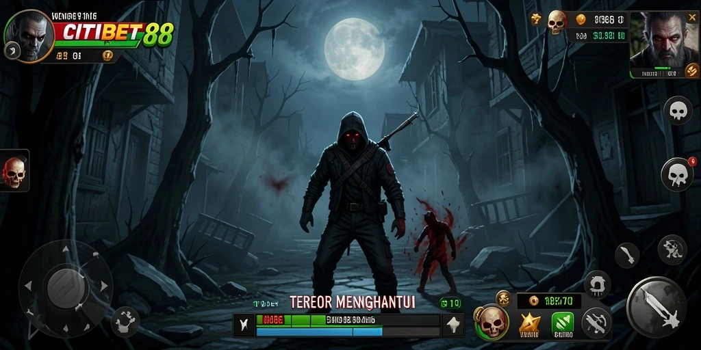 Tangkapan layar dari gameplay menakutkan CITIBET88 yang penuh kengerian.