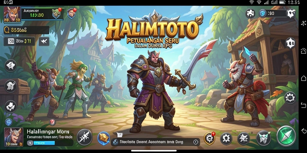 Tangkapan layar HALIMTOTO menunjukkan aksi pertarungan yang seru dari gameplay RPG.