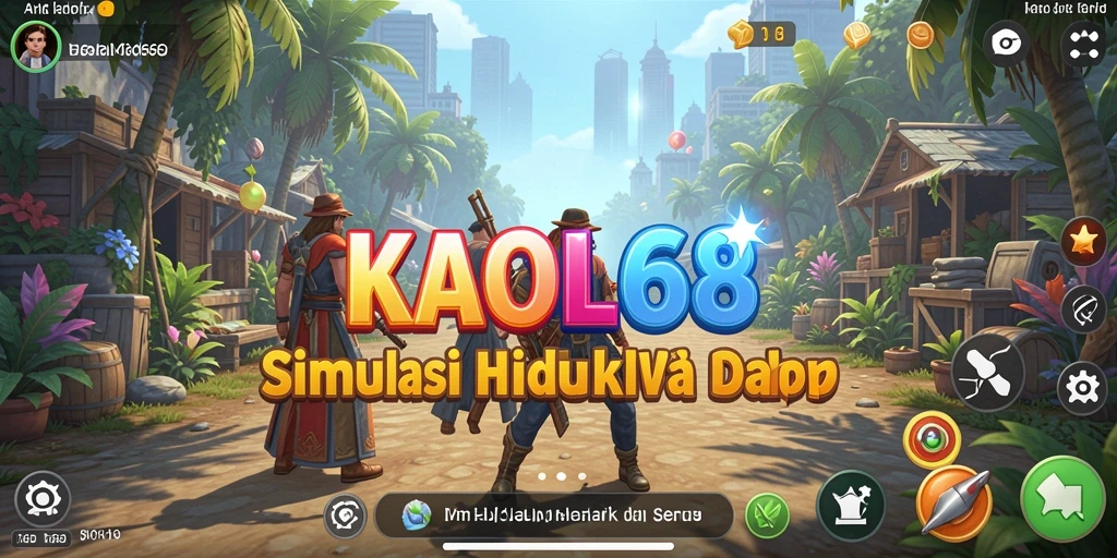 Tampilan gameplay KAOL68 menampilkan interaksi sosial yang menarik.