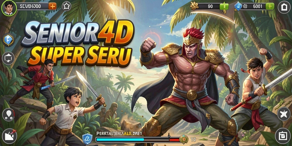 Screenshot gameplay SENIOR4D menampilkan pertarungan aksi real-time yang seru.